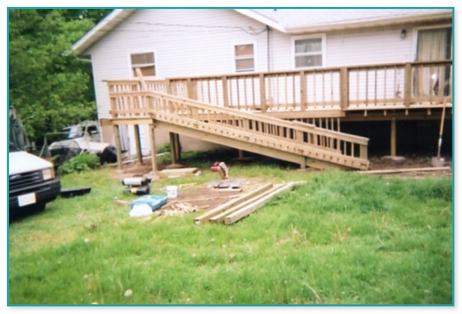 Deck With Wheelchair Ramp