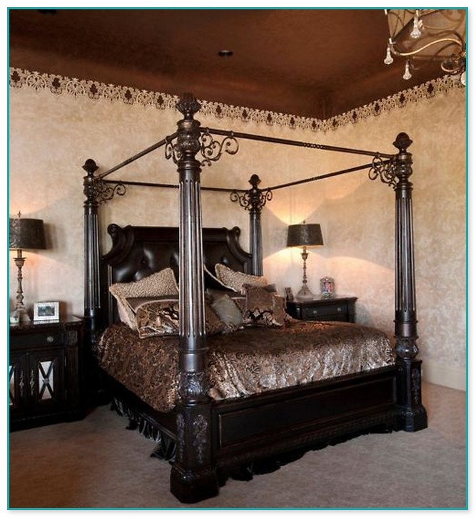 King Size 4 Poster Canopy Bed