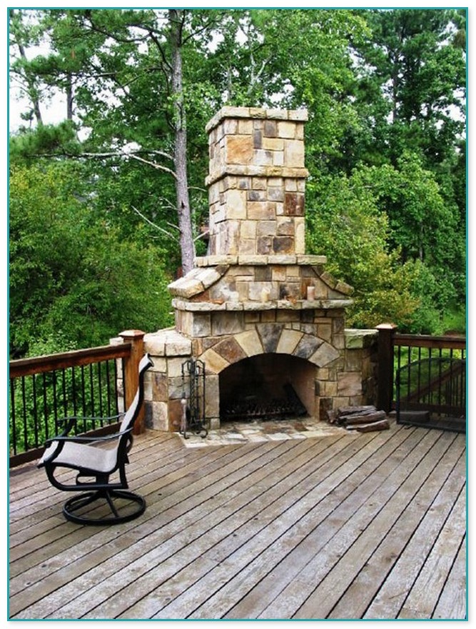 Outdoor Fireplace For Wood Deck