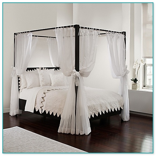 Sheer Canopy Bed Drape