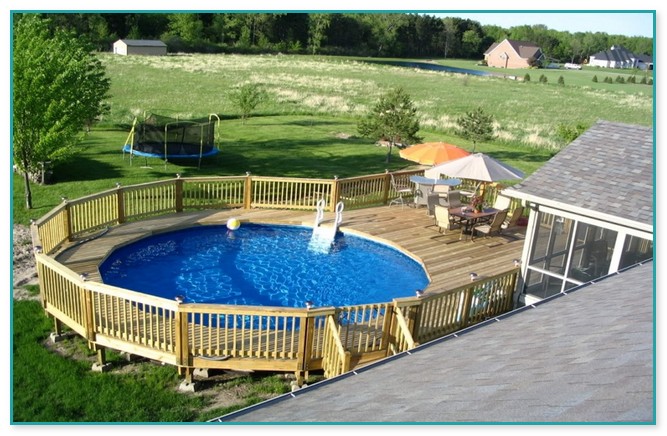 Above Ground Pool Fence Deck