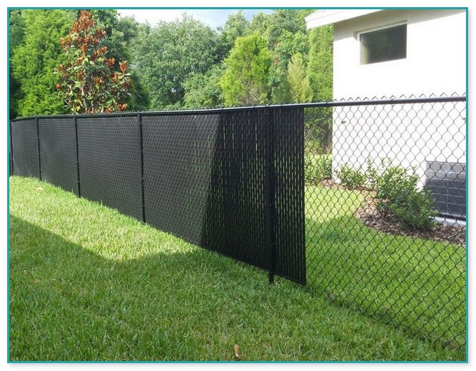 Chain Link Fence With Slats
