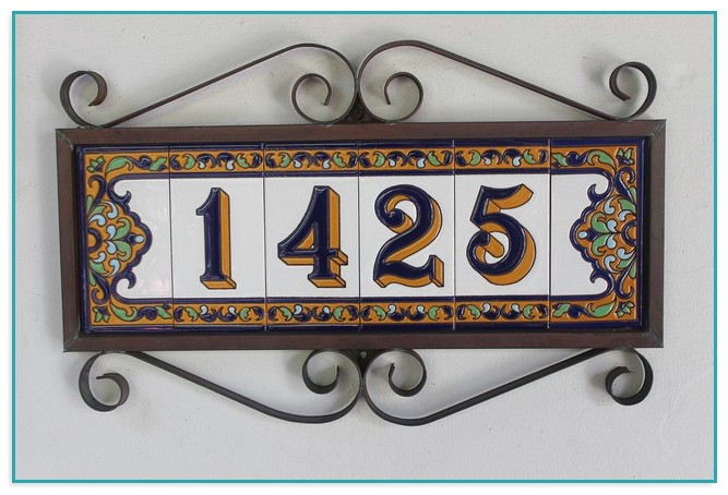 Decorative Tile House Numbers