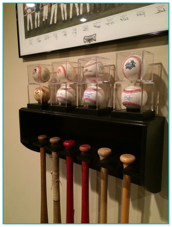 Baseball Bat Display Case With Shelf 2