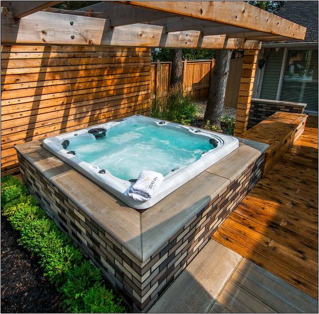 Above Ground Hot Tub Pool Combination
