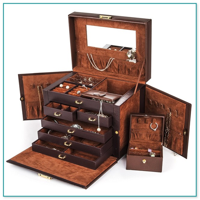 Large Locking Jewelry Box